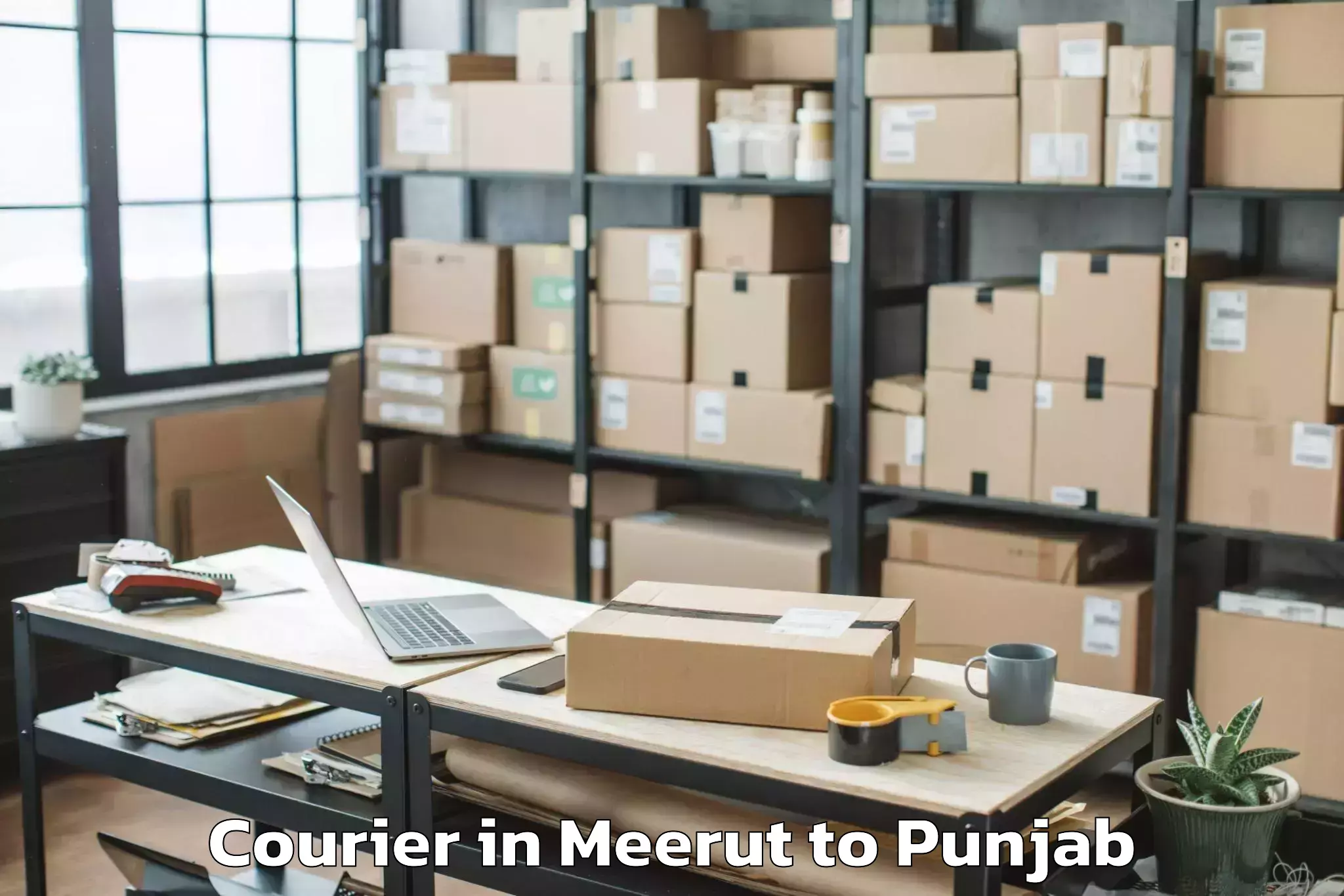 Reliable Meerut to Mukerian Courier